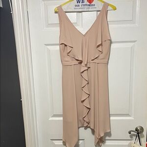 BCBGMaxAzria Asymmetrical Blush Dress
